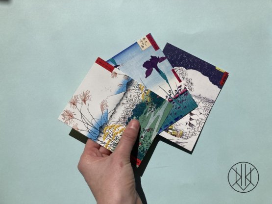 Hiroshige - krabička s přáními a motivy ročních období