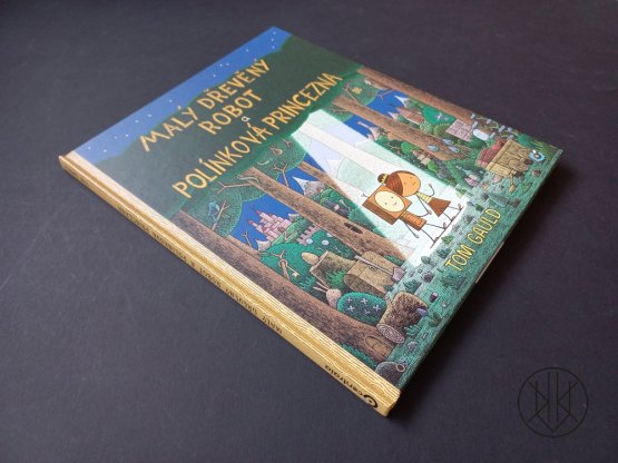 Malý dřevěný robot a polínková princezna