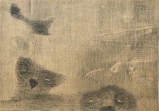 Václav Tikal: Bez názvu, originální frotáž, 1946, signováno