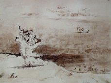 Václav Tikal, kolorovaná kresba perem