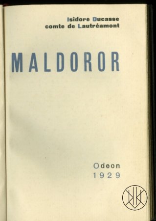 Comte de Lautrémont - MALDOROR (Jindřich Štýrský ilustrace)