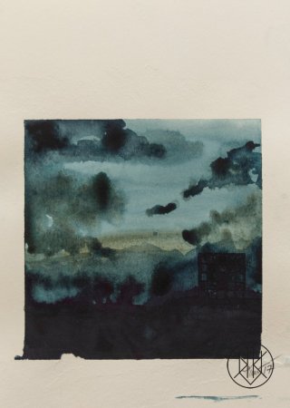 Barbora Tauerová: Bez názvu, akvarel, 2017