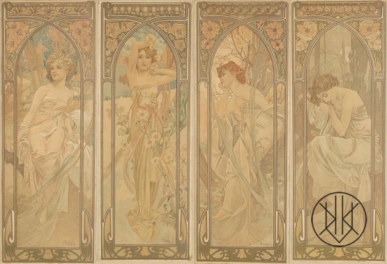 Alfons Mucha - Time of day - The beauty of the day (1899)