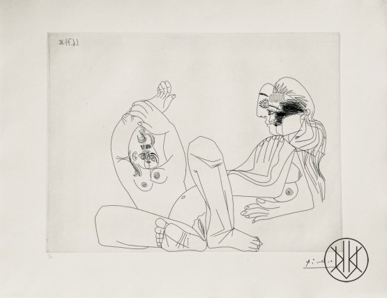 Pablo Picasso, Deux femmes, une en raccourci et une repliée