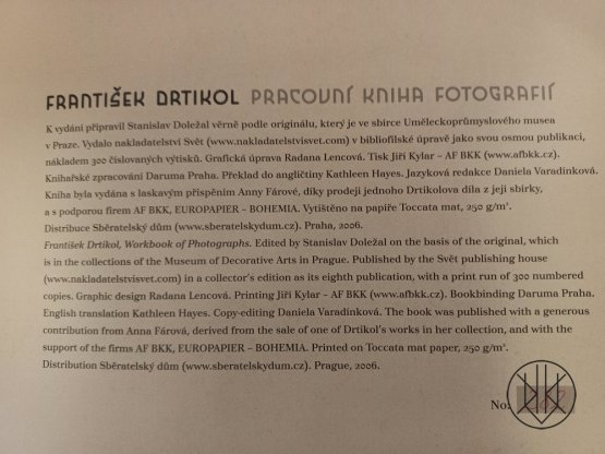 František Drtikol: Pracovní kniha fotografií