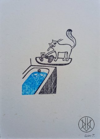 Ester Tajrychová: postcard Bathtub