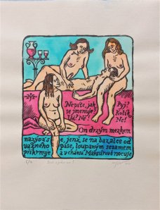 One Thousand and One Nights No. 5, Coloured woodcut