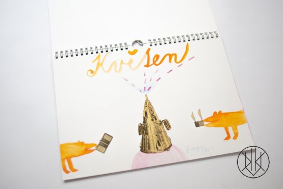 calendar - Anička and the plane