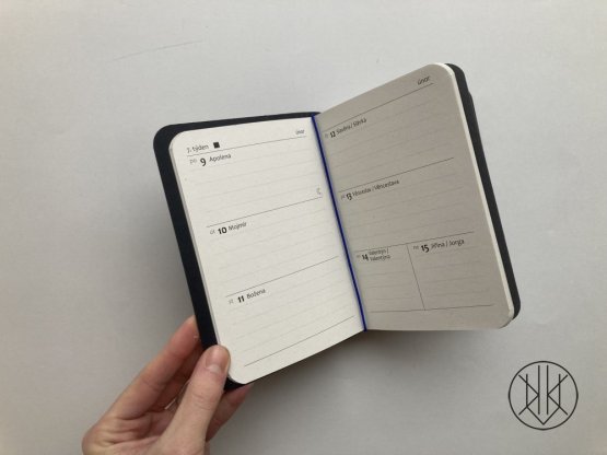 Diář na rok 2026 vyrobený v Lemniskátě