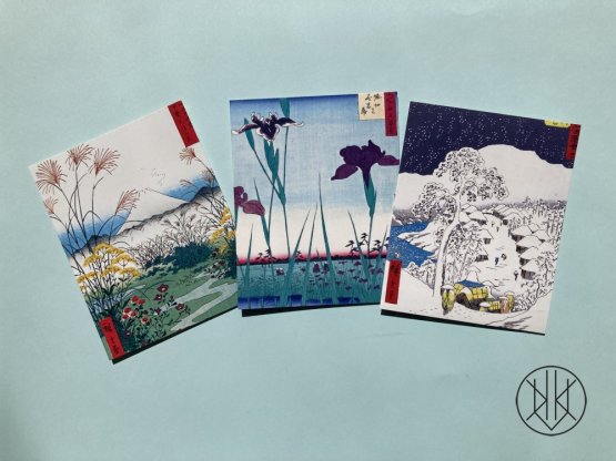 Hiroshige - krabička s přáními a motivy ročních období