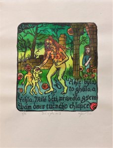 One Thousand and One Nights No. 4, Coloured woodcut