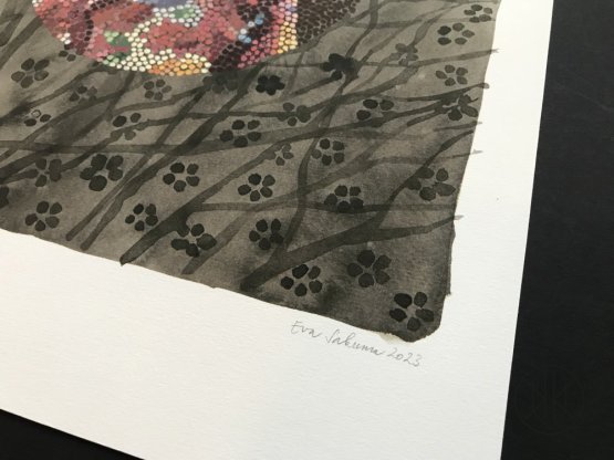 Eva Sakuma print Dívka v kimonu
