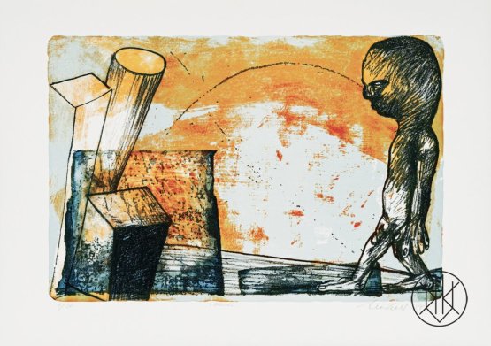 Stefan Milkov: lithograph from the album Kafka 100